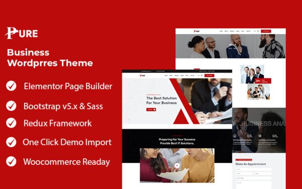 Pure – Business Wordpress Theme WordPress Theme