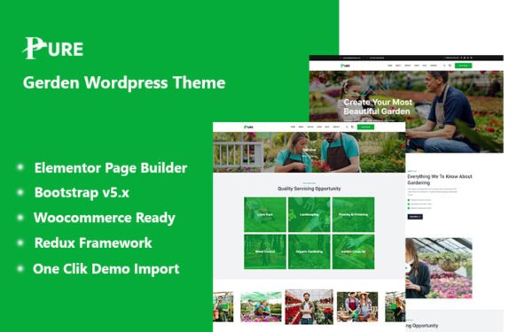 Pure – Garden Wordpress Theme WordPress Theme