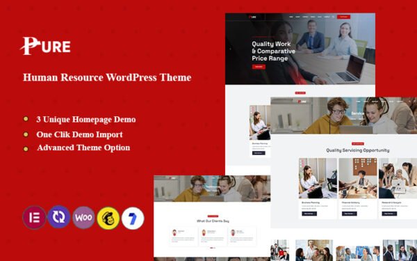 Pure – Human Resource Wordpress Theme WordPress Theme