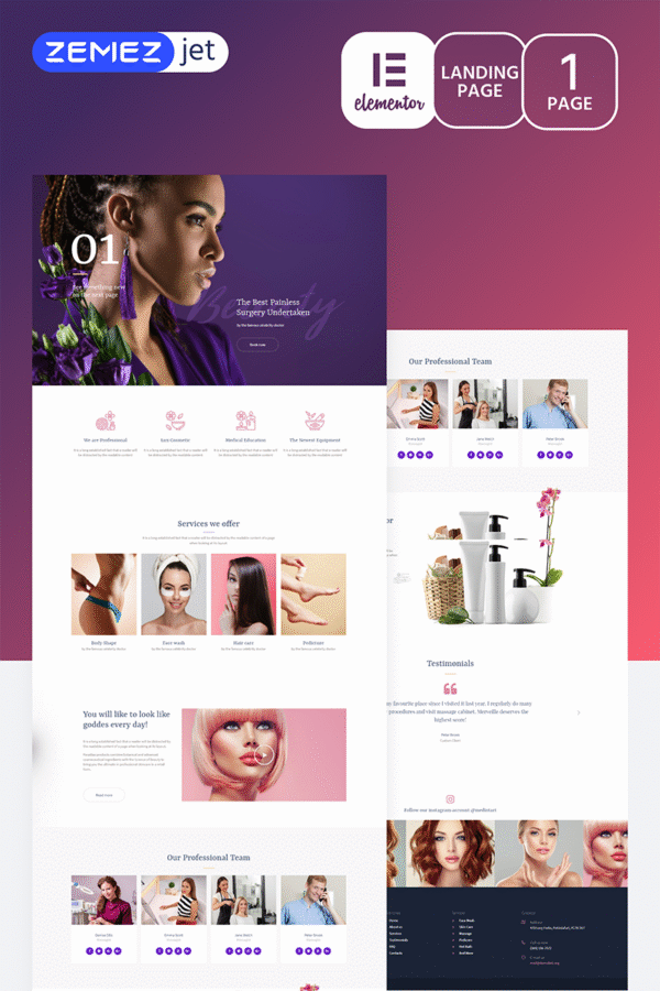 Purplex – Spa Salon Elementor Kit