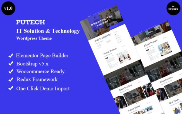 Putech – IT Solution & Technology Wordpress Theme WordPress Theme