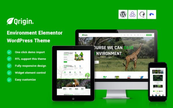 Qrigin – Environment Elementor WordPress Theme