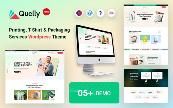 Quelly – T-Shirt, Printing & Packing Services WooCommerce WordPress Theme