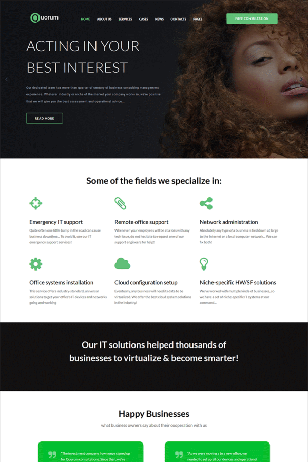 Quorum – Corporate WordPress Elementor Theme WordPress Theme