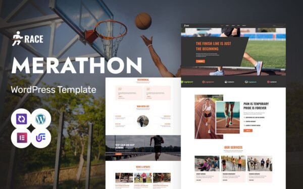 Race – Marathon Events And Running Clubs WordPress Elementor Theme WordPress Theme