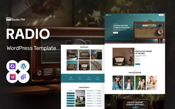Radio FM – Modern Radio And Show Schedule WordPress Elementor Theme WordPress Theme