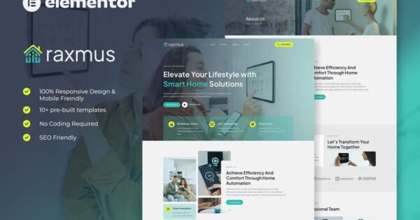 Raxmus – Smart Home Automation Elementor Template Kit