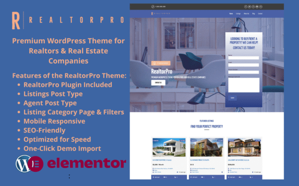 RealtorPro – Premium WordPress Theme for Real Estate