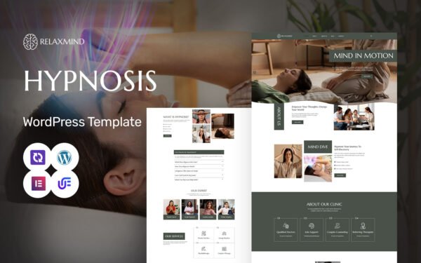 Relaxmind – Hypnosis And Meditation Services WordPress Elementor Theme WordPress Theme