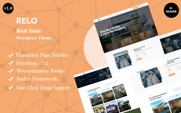 Relo – Real State Wordpress Theme WordPress Theme