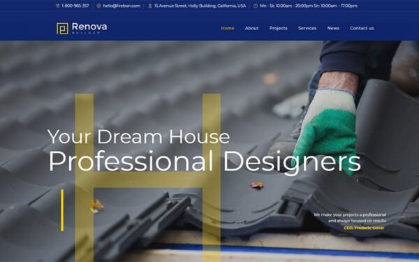 Renova – Construction & Building WordPress Theme