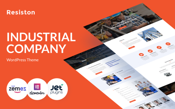 Resiston – Industrial Company WordPress Elementor Theme WordPress Theme
