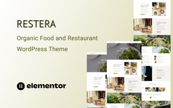 Restera – Organic Food and Restaurant One Page WordPress Theme