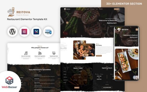 Restova – Fast Food & Restaurant Responsive Wordpress Theme WordPress Theme