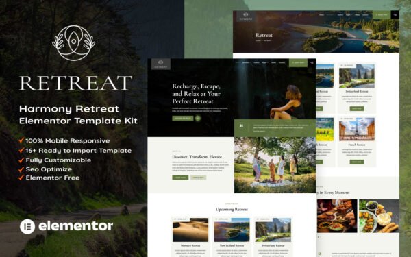 Retreat – Harmony Retreat Elementor Kit