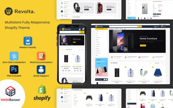 Revolta – Minimal Modern Multistore Shopify Theme
