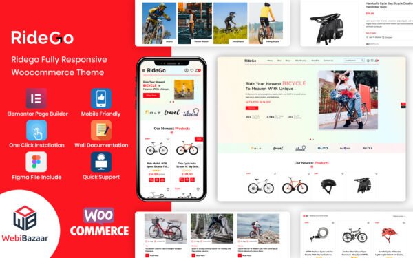 RideGo – Bicycle & Motorcycle Elementor WordPress Theme WooCommerce Theme