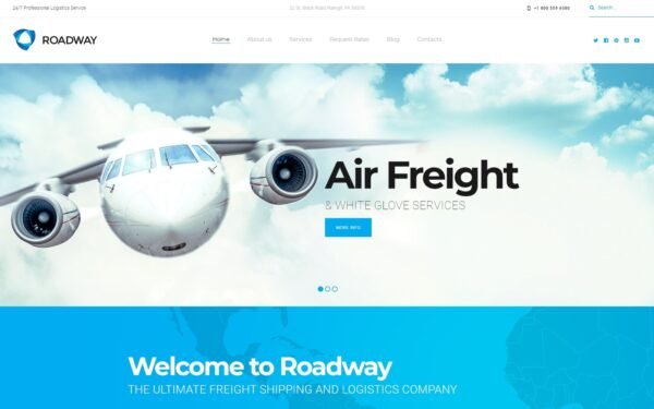 Roadway – Logistics & Transportation Services WordPress Theme