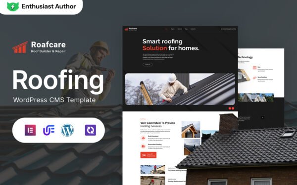 Roafcare – Roofing Company Responsive WordPress Elementor Theme WordPress Theme