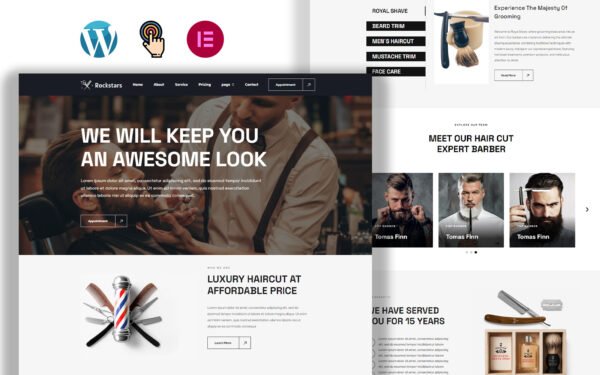 Rockstars – Luxury Salon & Barbershop WordPress Theme