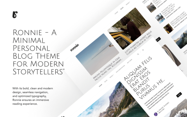 Ronnie – Personal Blog Wordpress Theme WordPress Theme