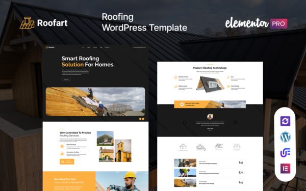 Roofart – Roofing Company Responsive WordPress Theme