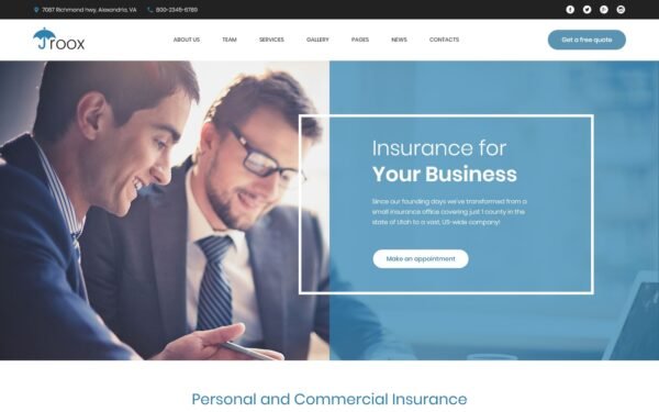 Roox – Insurance WordPress Theme