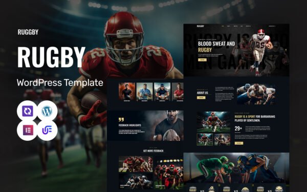 Ruggby – Rugby Club And Martial Arts WordPress Elementor Theme WordPress Theme