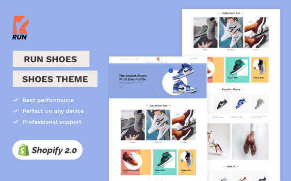 Run – Shoes & & Accessory High level Shopify 2.0 Multi-purpose Responsive Theme Shopify Theme