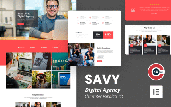 Savy – Digital Agency Elementor Kit