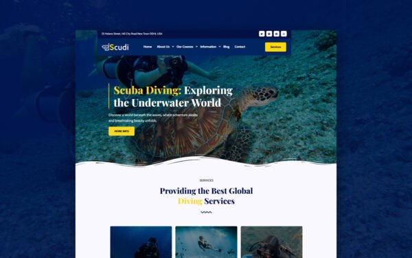 Scudi – Scuba Diving Center WordPress Theme
