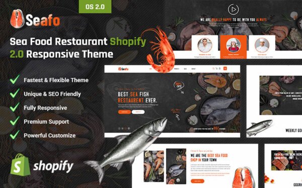 Seafo – Sea Food Shopify 2.0 Responsive Theme Shopify Theme
