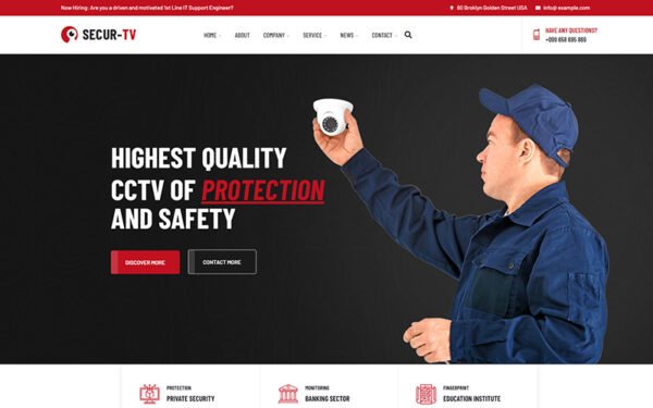 Securtv – CCTV and Security WordPress Theme