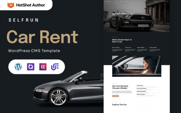 Selfrun – Car Rent WordPress Elementor Theme WordPress Theme