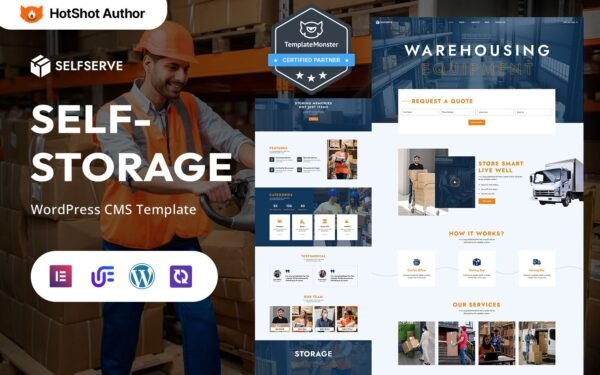 SelfServe – Self-Storage Facility, Packing Services And Warehouse WordPress Elementor Theme WordPress Theme
