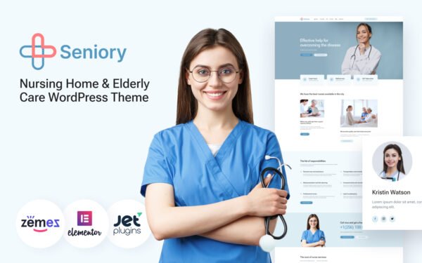 Seniory – Nursing Home & Elderly Care WordPress Elementor Theme WordPress Theme