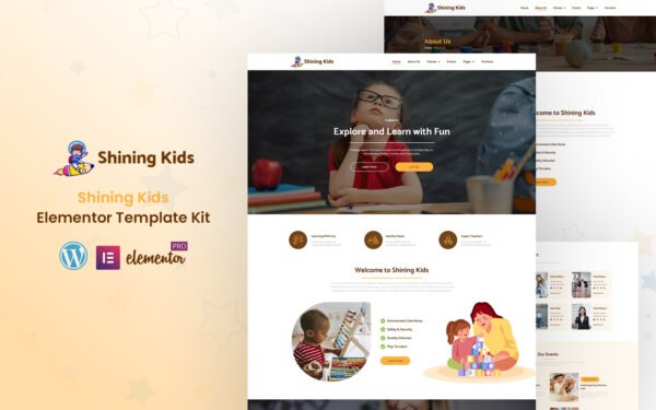 Shining Kids – School-Collage and Education Elementor Template Kit Elementor Kit