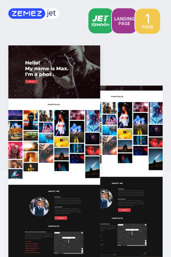 Shootex – Photographer – Jet Elementor Kit