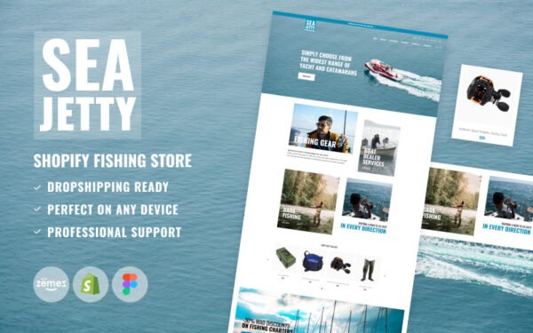 Shopify Fishing Store Template – Marine Lures, Boat Dealer, Sailing and Yacht Shopify Theme