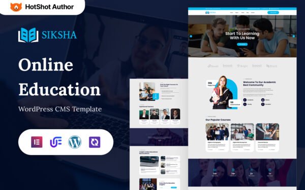 Siksha – Online Education & Courses WordPress Elementor Theme WordPress Theme