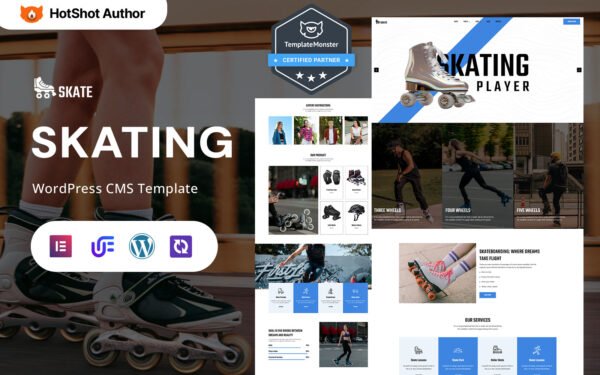Skate – Skating School, Skateboarding Club And Gear Shop WordPress Elementor Theme WordPress Theme