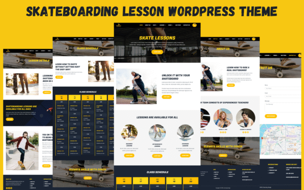 Skateboarding Lessons Woocommerce WordPress Theme