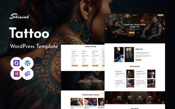 Skinink – Tattoo Artist Multipurpose WordPress Theme