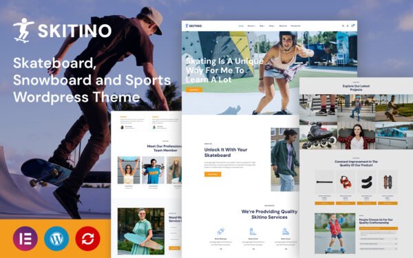Skitino – Skateboard, Snowboard and Sports WordPress Theme