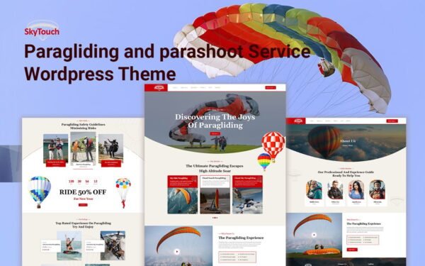 SkyTouch – Paragliding and Parashoot Service WordPress Theme.