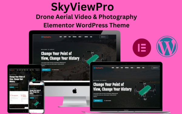 SkyViewPro – Drone Aerial Video & Photography Elementor WordPress Theme