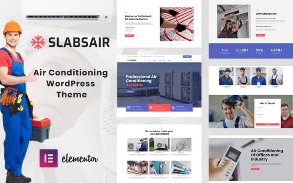 Slabsair – Air Conditioning & Heating WordPress Theme
