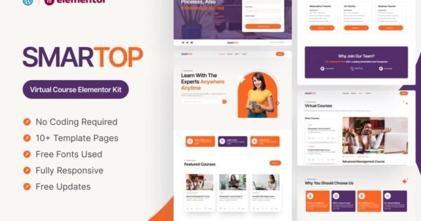 Smartop – Virtual Course Elementor Pro Template Kit