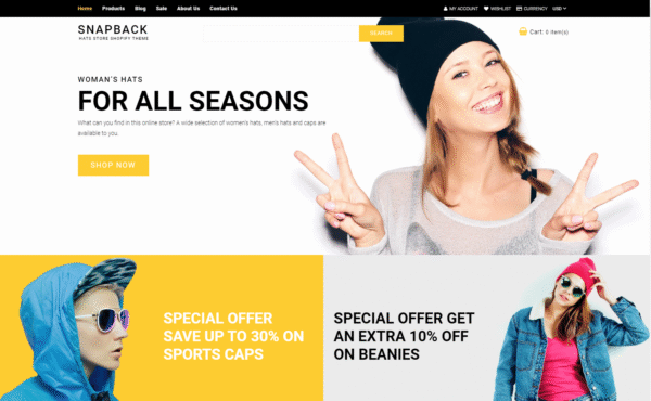 Snapback – Hats Store Shopify Theme