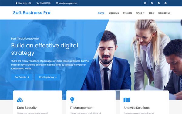 Soft Business Pro – Clean and Modern WordPress Business Theme WordPress Theme
